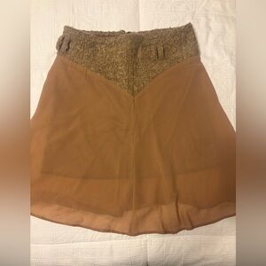 W118 by Walter Baker Tan and Brown A-Line Skirt
